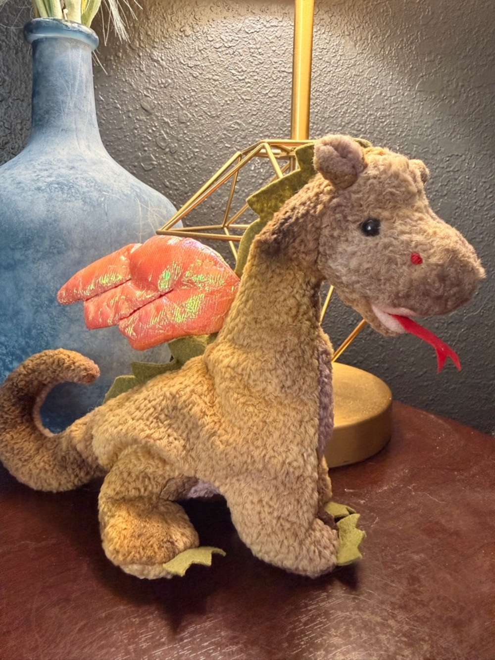 RARE Discontinued Beanie Baby Scorch Dragon Plush 1998